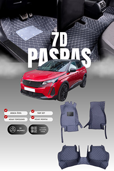 stiloto دواسة سيارة جلدية سباعية الأبعاد لبيجو 3008 (2020-2023) |   حماية كام...