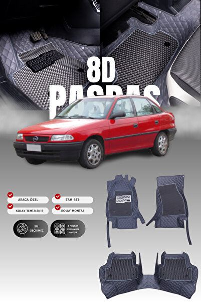 stiloto دواسة سيارة جلدية لسيارة أوبل أسترا إف (2000-2006) 8D |   حماية كاملة...