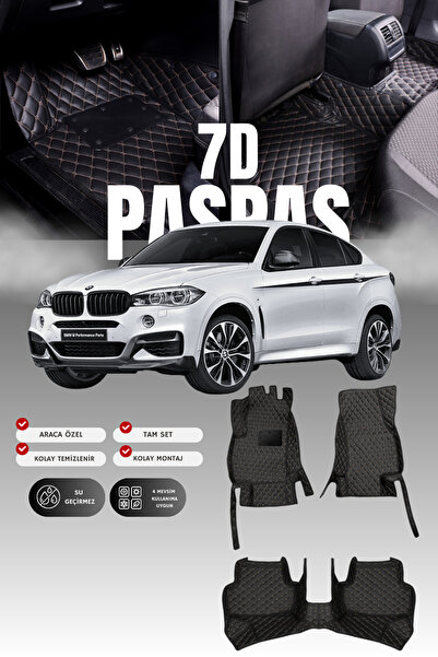 stiloto سجادة أرضية جلدية للسيارة BMW X Series X6 F16 (2014-2019) 7D |   حماي...