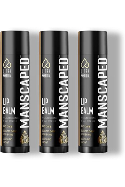 Manscaped Refining The Gentleman Moisturizing & Soothing Lip Balm, Matte Finish (3-Pack)