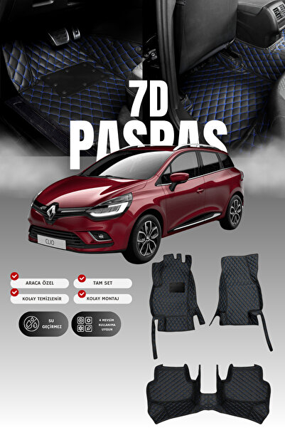 stiloto دواسة سيارة جلدية سباعية الأبعاد لرينو كليو 4 ستيشن واجن (2012-2019) ...