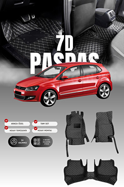 stiloto فولكس فاجن بولو (2010-2017) سجادة أرضية للسيارة من الجلد 7D |   حماية...
