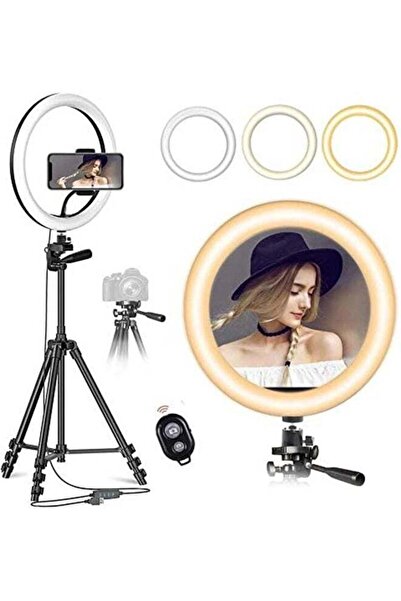 Generic Dimmable LED Ring Light 10inch With Tripod Stand Multicolour