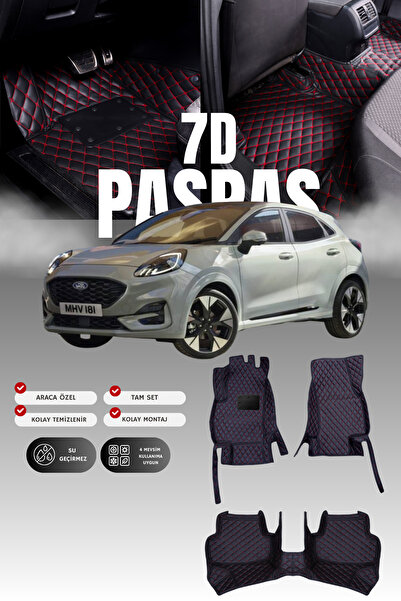 stiloto فورد بوما (2019 وما بعدها) سجادة أرضية للسيارة من الجلد 7D |   حماية ...