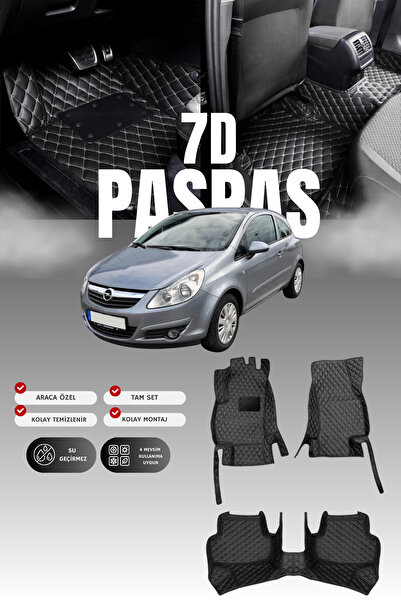 stiloto دواسة سيارة جلدية لسيارة أوبل كورسا دي (2006-2014) 7D |   حماية كاملة...