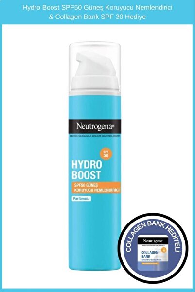 Neutrogena Hydro Boost SPF50 Güneş Koruyucu Nemlendirici & Collagen Bank Şase...