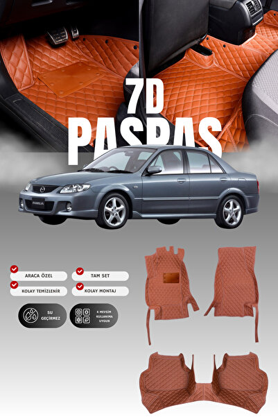 stiloto سجادة أرضية للسيارة من الجلد لسيارة مازدا فاميليا (1998-2003) طراز 7D...