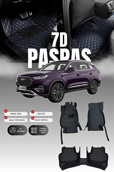 stiloto سجادة أرضية للسيارة من الجلد 7D لسيارة شيري تيجو 8 برو ماكس (2022 وما...