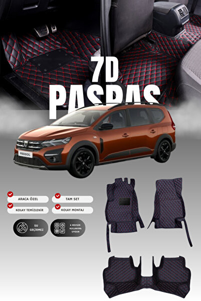 stiloto دواسة سيارة جلدية من 7 قطع لداسيا جوجر (2021 وما بعدها) |   حماية كام...