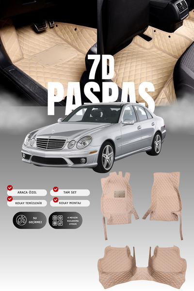 stiloto دواسة سيارة جلدية لمرسيدس E200 / W211 (2002-2009) طراز 7D |   حماية ك...