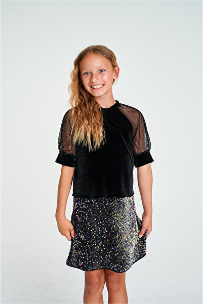Lia Lea Girl Black Blouse