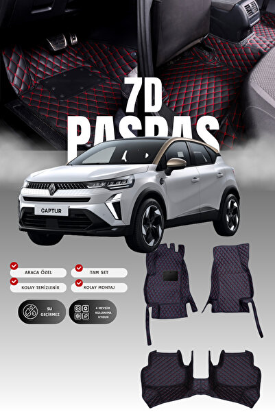 stiloto سجادة أرضية للسيارة من الجلد لرينو كابتشر (2020 وما بعده) طراز 7D |  ...