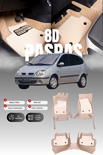 stiloto سجادة أرضية للسيارة من الجلد لرينو سينيك 1 (1997-2003) 8D |   حماية ك...