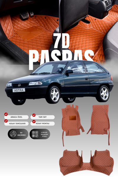 stiloto سجادة أرضية جلدية للسيارة أوبل أسترا إف (2000-2006) 7D |   حماية كامل...