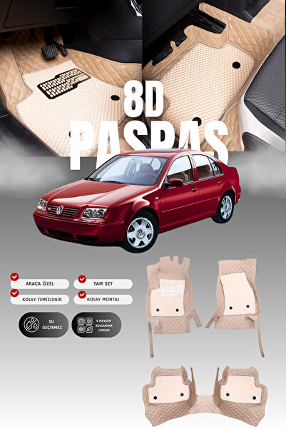 stiloto فولكس فاجن بورا (1999-2005) سجادة أرضية للسيارة من الجلد 8D |   حماية...