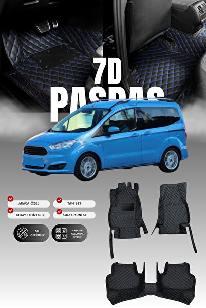 stiloto فرشة أرضية جلدية للسيارة فورد تورنيو كورير (2014-2023) 7D |   حماية ك...