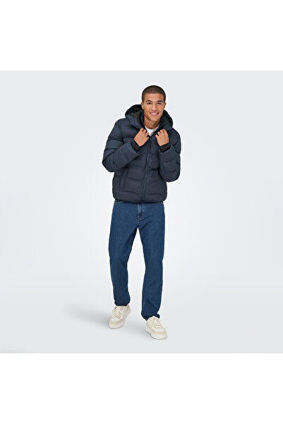 Only & Sons Only&Sons Union Seamless Life Puffer Чоловічий синій куртка з капюшоном