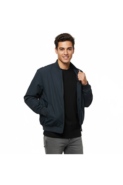 Only & Sons Only&Sons Russel Padded Bomber Erkek Lacivert Dik Yaka Ceket