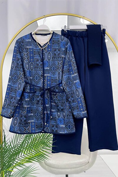 YILMAZBARMAZ costum de pantaloni cu imprimeu etnic pentru femei