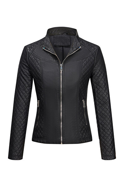 Take Two By Styli Black Quilted Look Padded Jacket