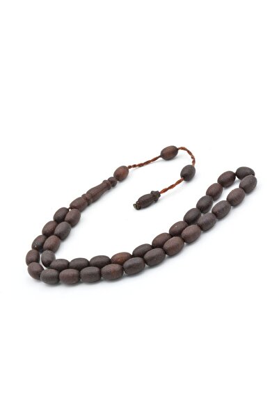 Murty99 Systematic Capsule Cut Wrist-Length Linen Brown Fiber Prayer Beads