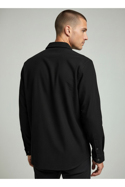 ASSENTE Men's Collared Buttoned Knitted Top Size Lycra Slim Fit Shirt