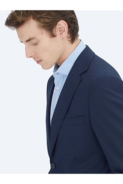 Kip Navy Blue Micro Modern Fit Suit