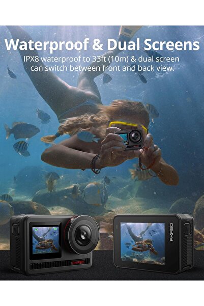 AKASO Brave 8 4K60FPS Action Camera, 48MP, Touch Screen, Waterproof