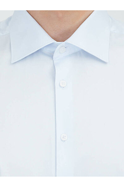 Kip Dark Blue Plain Slim Fit Woven Classic 100% Cotton Shirt