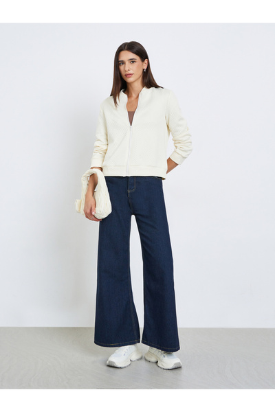 Take Two By Styli Textured Zip Up Long Sleeve Jacket