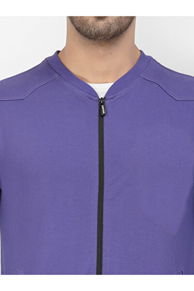 PAUSE By Styli Men Purple Regular Fit Zip-Up Jacket