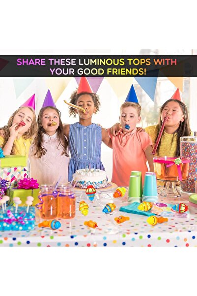 Generic LED Light-Up Spinning Tops with Gyroscope, Flashing Colorful Spinners, Party Favors - 24 Pack (Rando