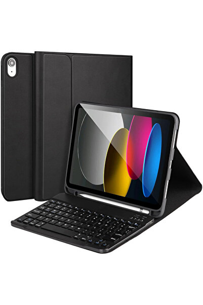 Goldie Case İpad 11.nesil A16 2025/10.nesil 10.9 Uyumlu Kalem Koyma Bölmeli Kablosuz Bluetooth'lu Tablet Kılıfı