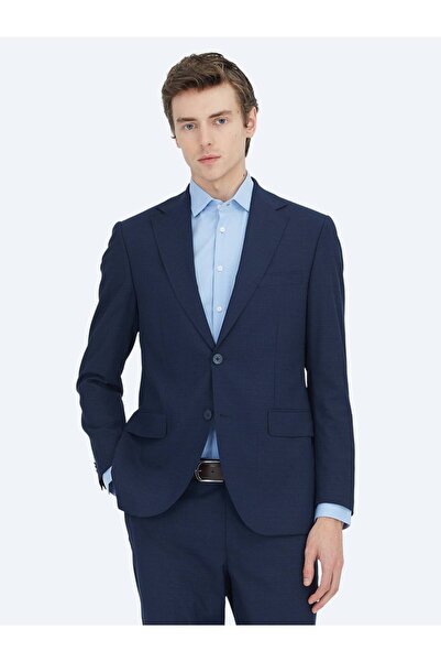 Kip Navy Blue Micro Modern Fit Suit