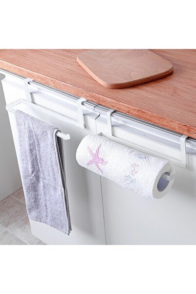 SSMEDIA Set of 2 paper or towel roll holders, kitchen or bathroom, no drillin...