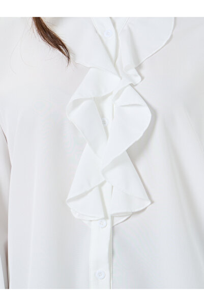Take Two By Styli Front Ruffle Detail Long Sleeve Shirts