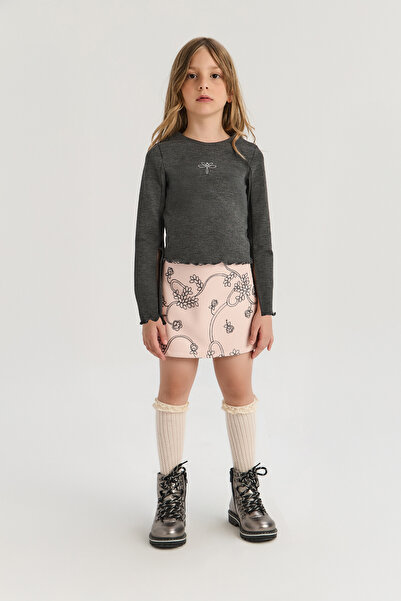 Tyess Girls Anthracite Blouse