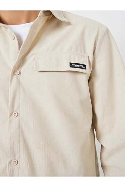 Take Two By Styli Men Solid Corduroy Jacket with Flap Detail