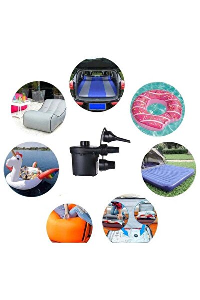 GENERAL Electric Air Pump Portable Quick-Fill Air Pump with 3 Nozzles 220V AC/12V DC