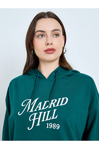 Styli Dark Green Regular Fit Longline Hoodie and Joggers Co-Ords