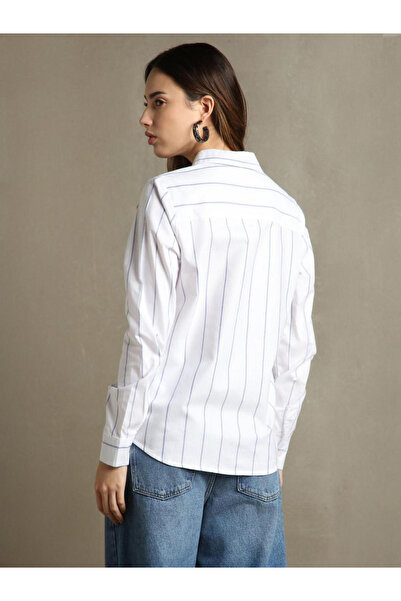 Dennis Lingo By Styli White Striped Long Sleeve Casual Shirt