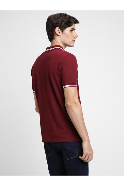 Dennis Lingo By Styli Men Maroon Plain Polo