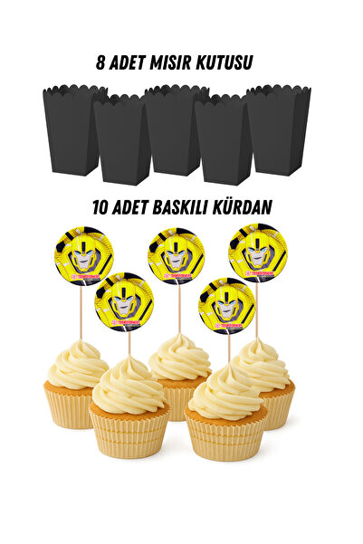HAPPYLOOPPARTY Transformers Bumblebee Temalı Doğum Günü Mısır Kutusu Baskılı ...