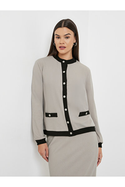 Styli Grey Knit Cardigan and Skirt Co-ords