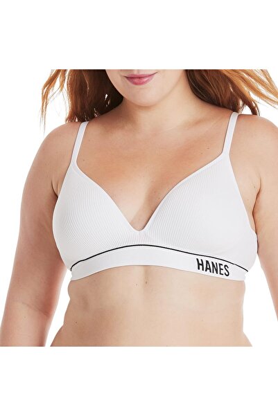 HANES Women's Originals Wireless Seamless Rib Bralette, ComfortFlex Fit Wirefree Bra