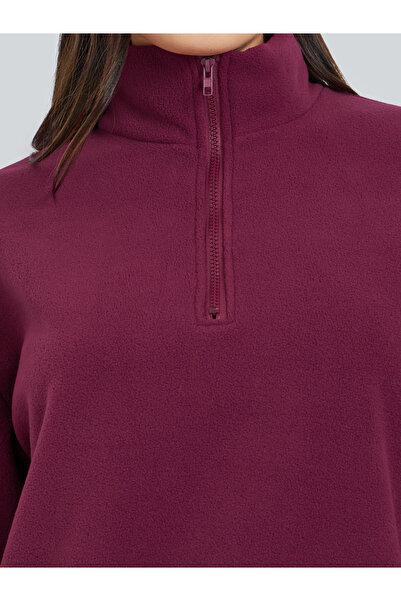 Styli Regular Fit Sweatshirt with Quarter Zip