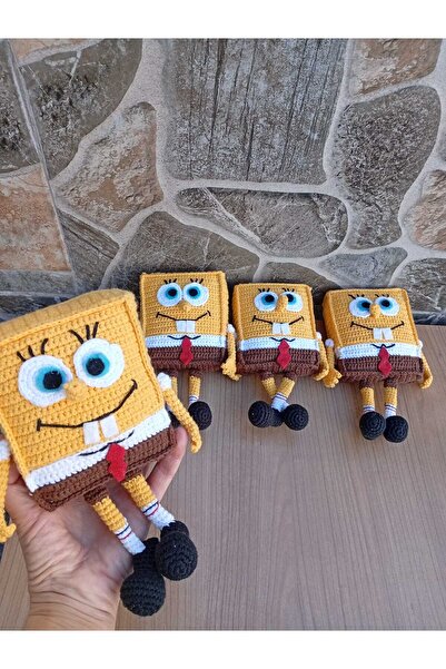 Masal Gurumi دمية أميجورومي سبونج بوب العضوية للأطفال (قطعة واحدة)