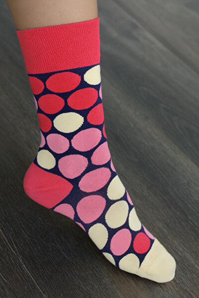 Esinti 3 ζευγάρια πολύχρωμες κάλτσες με μοτίβο πουά σε κουτί