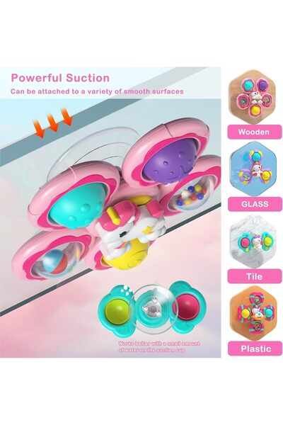 Generic Rotating Suction-Base Bath Toys for Kids — Sensory Unicorn Spinner (1-3 years)