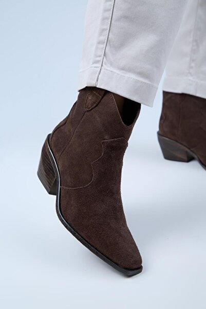 Manijero Liray Women's Genuine Leather Cowboy Brown Boots